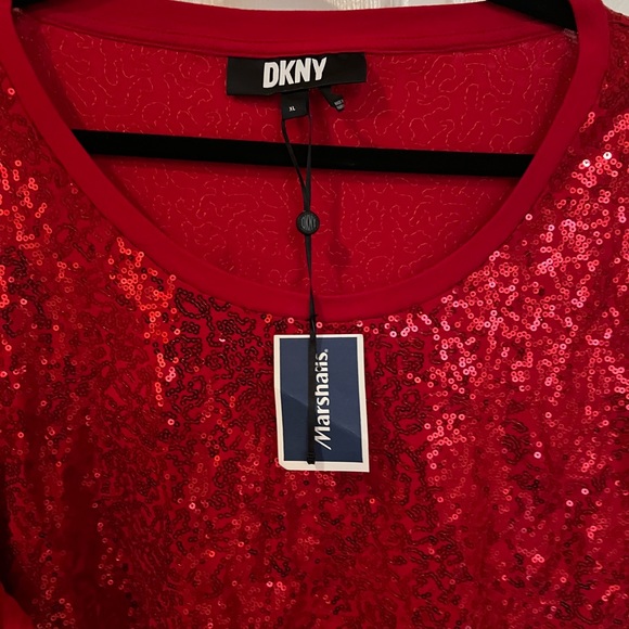 NWT DKNY Red Sequin Top - Picture 3 of 10